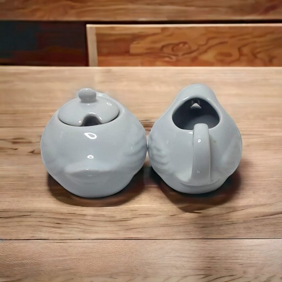 Ceramic White Dove Bird Creamer and Sugar Dish Set - Picture 2 of 2